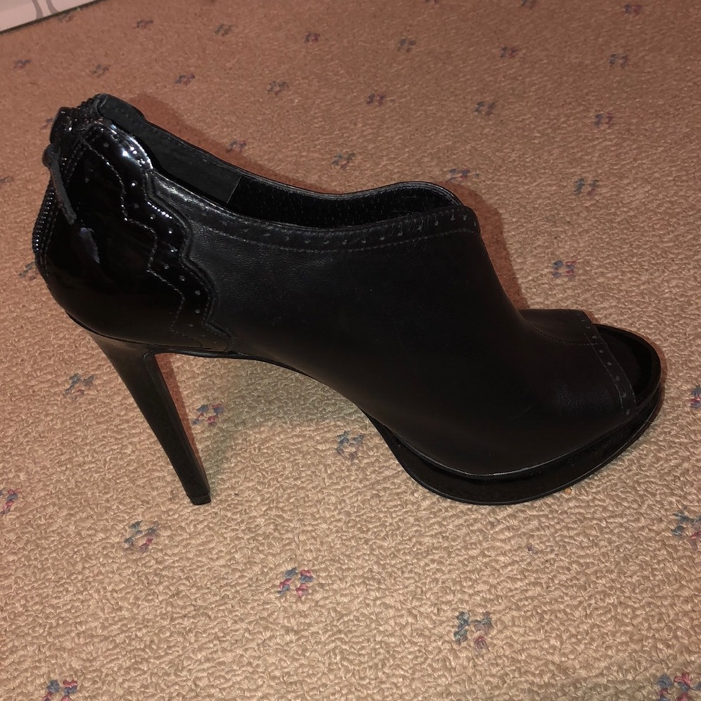 Peep toe booties